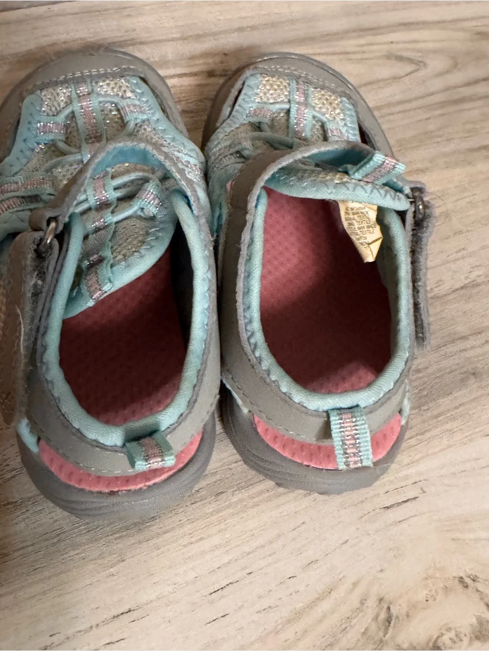 Koala Kids Brown and Mint Closed-Toe Kids Sandals